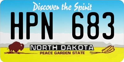 ND license plate HPN683