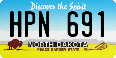 ND license plate HPN691
