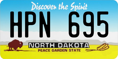 ND license plate HPN695