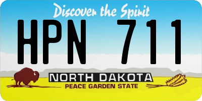 ND license plate HPN711