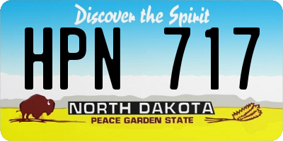 ND license plate HPN717