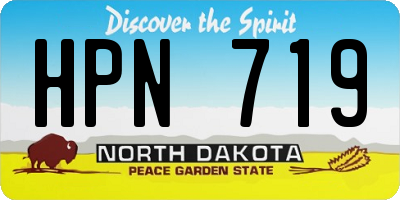 ND license plate HPN719