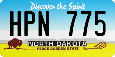 ND license plate HPN775