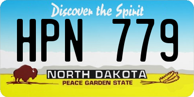 ND license plate HPN779