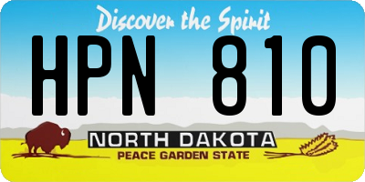 ND license plate HPN810