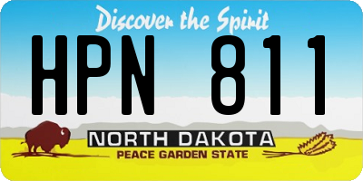 ND license plate HPN811