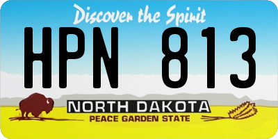 ND license plate HPN813