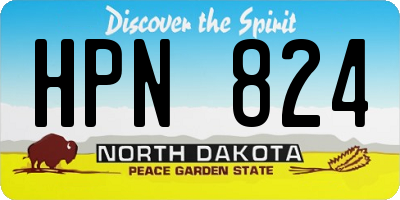 ND license plate HPN824
