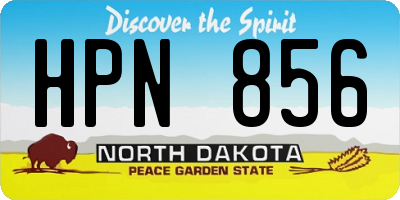 ND license plate HPN856