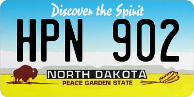 ND license plate HPN902