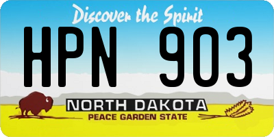 ND license plate HPN903