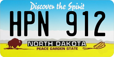 ND license plate HPN912