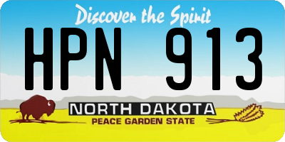 ND license plate HPN913