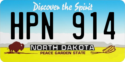 ND license plate HPN914