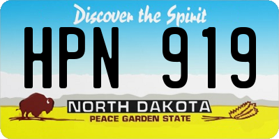 ND license plate HPN919