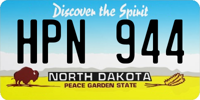 ND license plate HPN944
