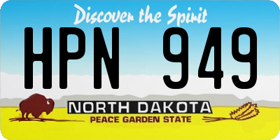 ND license plate HPN949