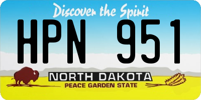 ND license plate HPN951