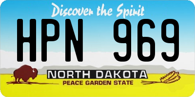 ND license plate HPN969