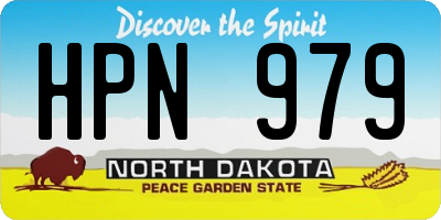 ND license plate HPN979