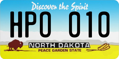 ND license plate HPO010