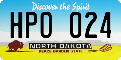 ND license plate HPO024