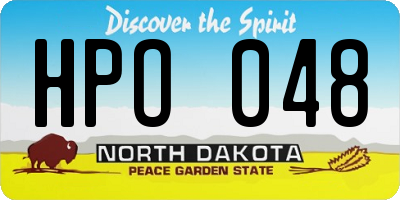 ND license plate HPO048