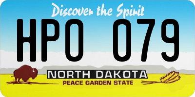 ND license plate HPO079