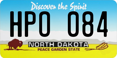 ND license plate HPO084