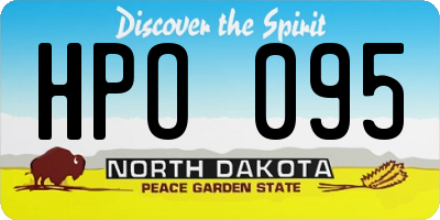 ND license plate HPO095
