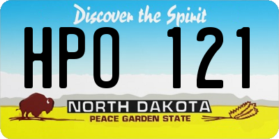ND license plate HPO121