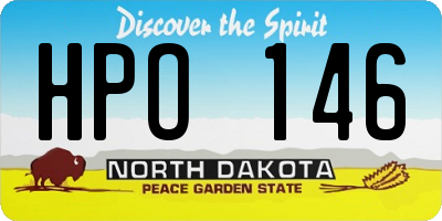 ND license plate HPO146