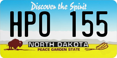 ND license plate HPO155