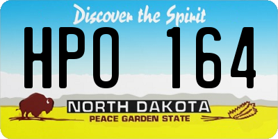 ND license plate HPO164