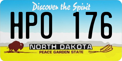 ND license plate HPO176