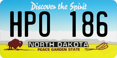 ND license plate HPO186