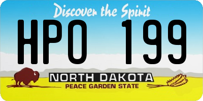 ND license plate HPO199