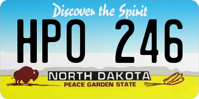 ND license plate HPO246