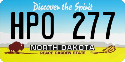 ND license plate HPO277