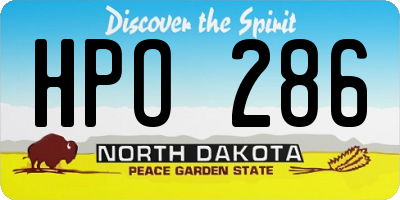 ND license plate HPO286