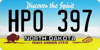 ND license plate HPO397