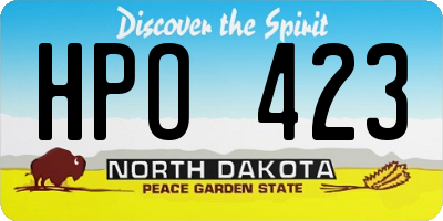 ND license plate HPO423