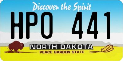 ND license plate HPO441