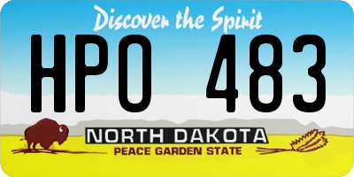 ND license plate HPO483