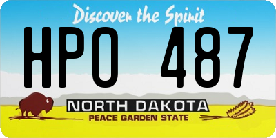 ND license plate HPO487