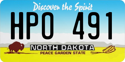 ND license plate HPO491