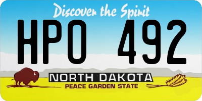 ND license plate HPO492