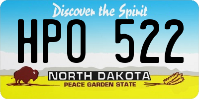 ND license plate HPO522