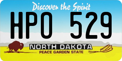 ND license plate HPO529