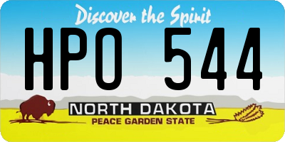 ND license plate HPO544